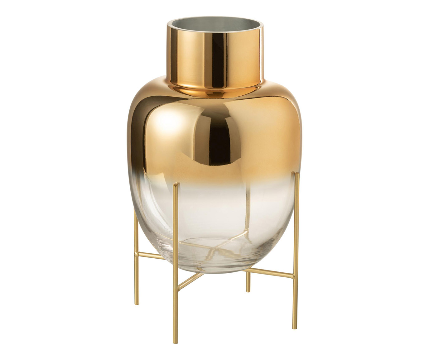 Vaso Sol Rud&aacute; Transparente e Dourado - image 0