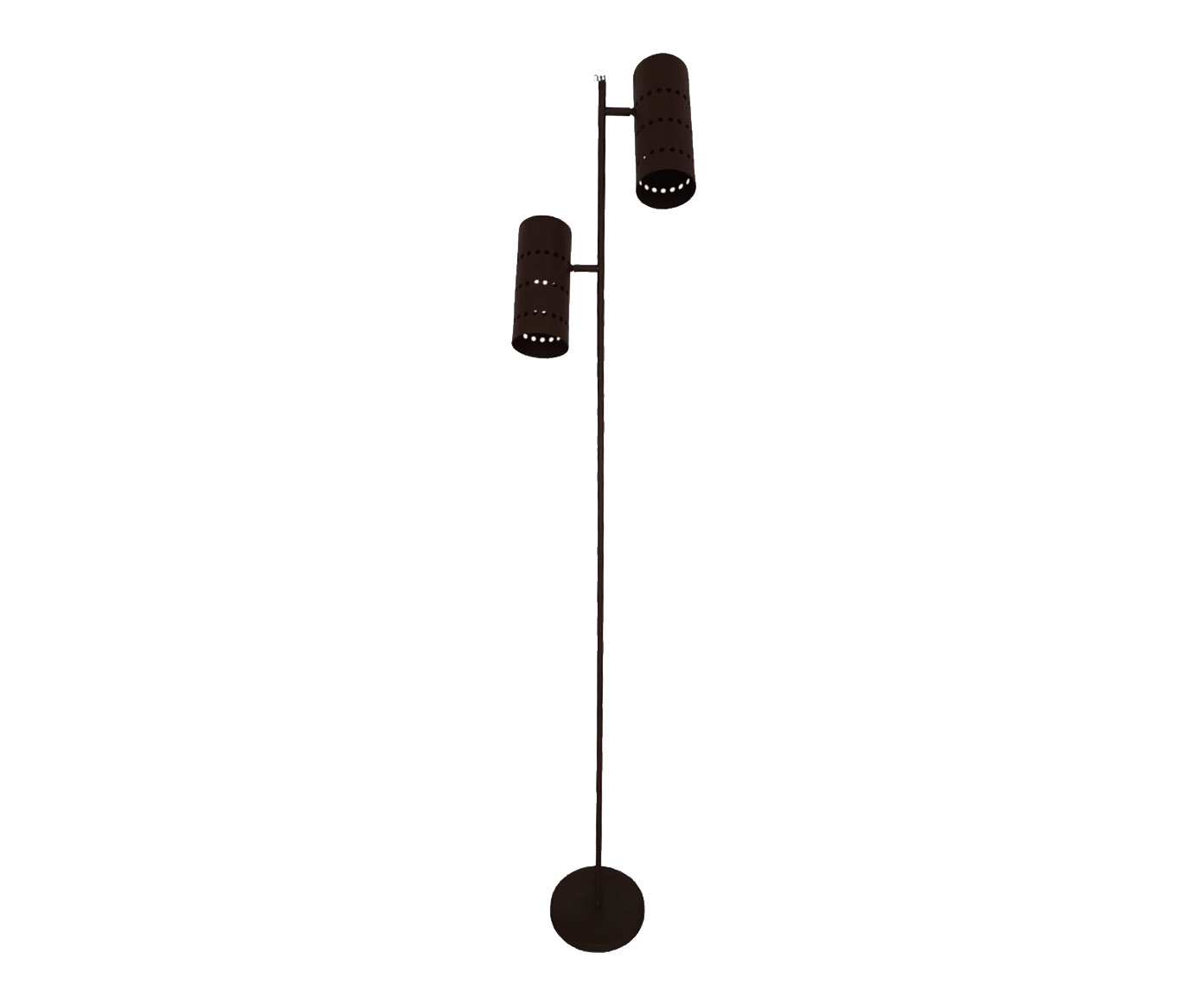 Lumin&aacute;ria de Piso Malfatti com C&uacute;pula Dupla Articulada Marrom Corten - image 0