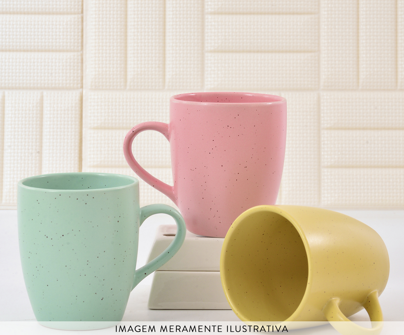 Caneca Artisan em Cer&acirc;mica - Amarela - image 1