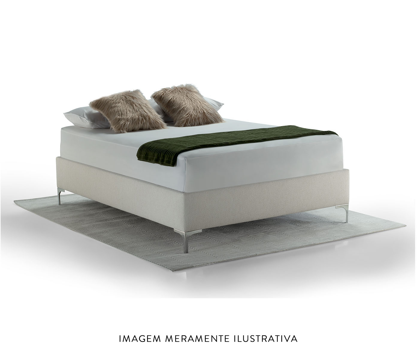 Cama Trento Boucl&ecirc; Off-White image number 3