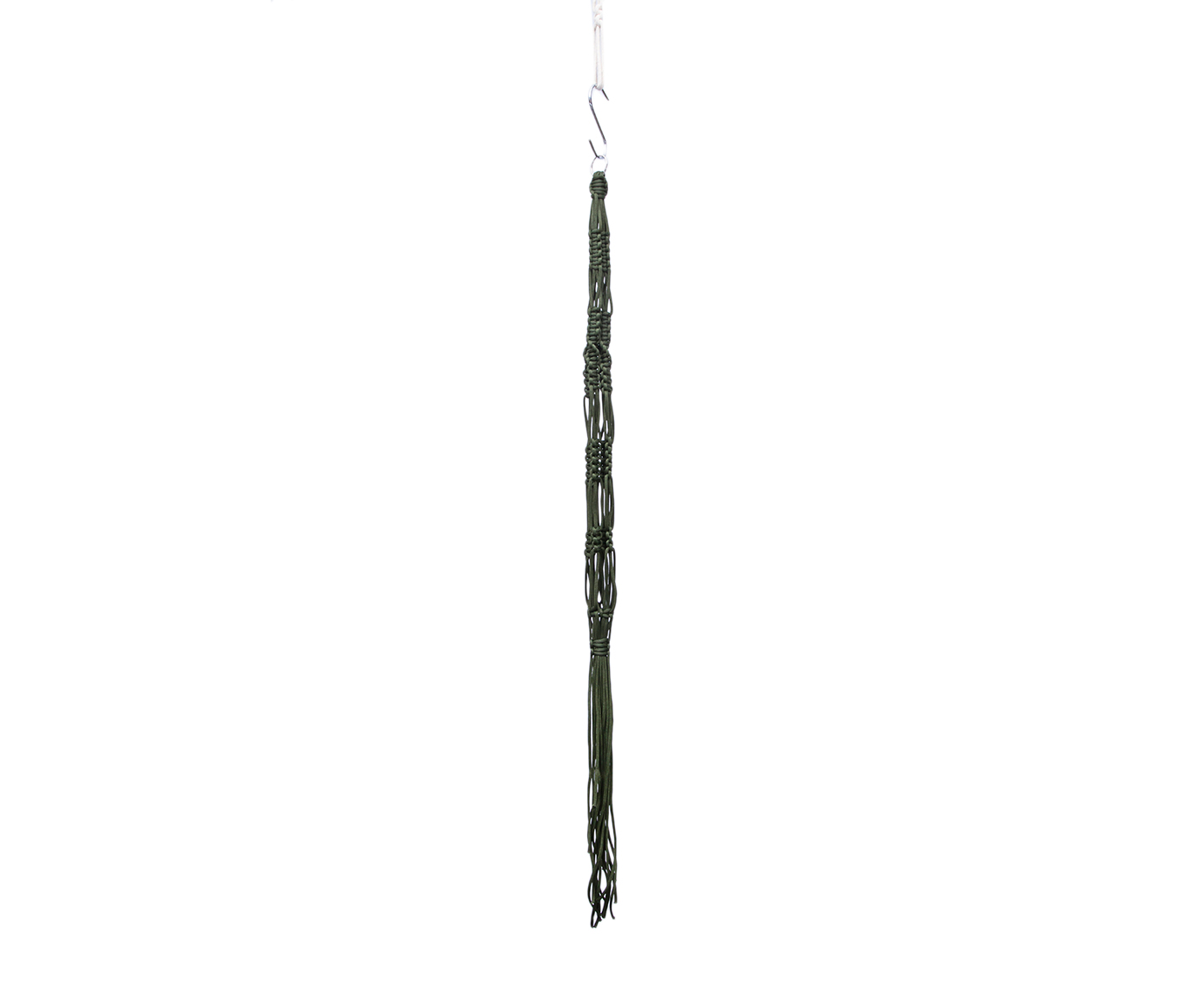 Hanger em Macram&ecirc; Dna Verde Army - image 1