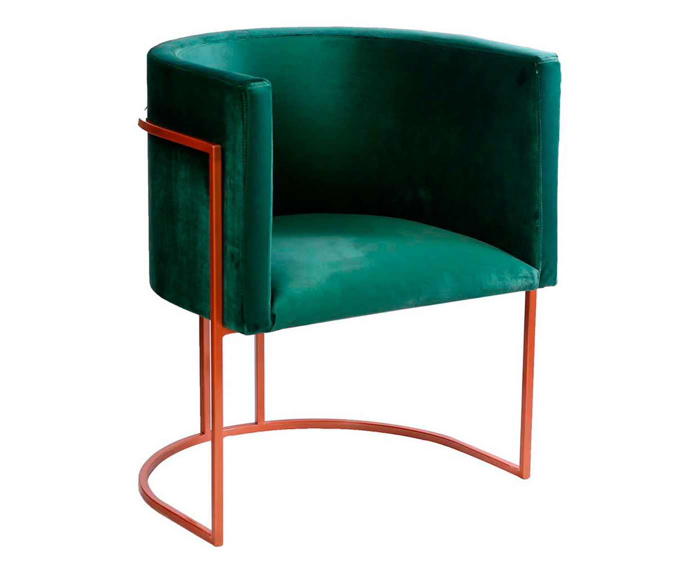 Poltrona Luna - Verde e Cobre - image 0
