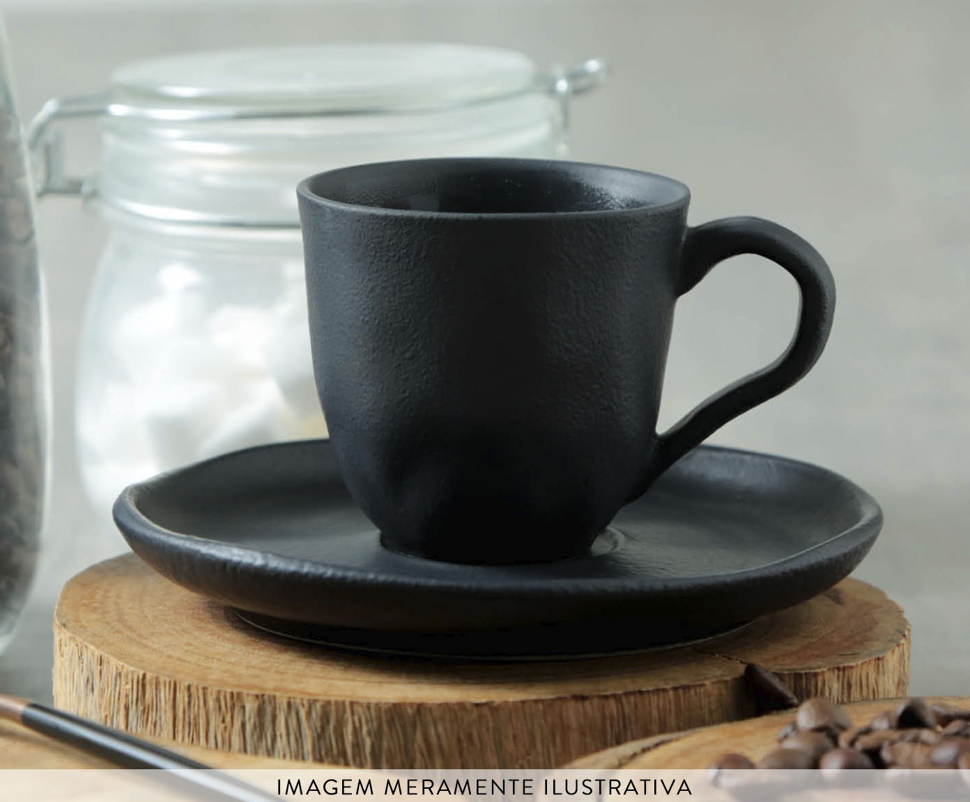 Jogo de X&iacute;caras para Caf&eacute; Bio Matte Preto - image 1