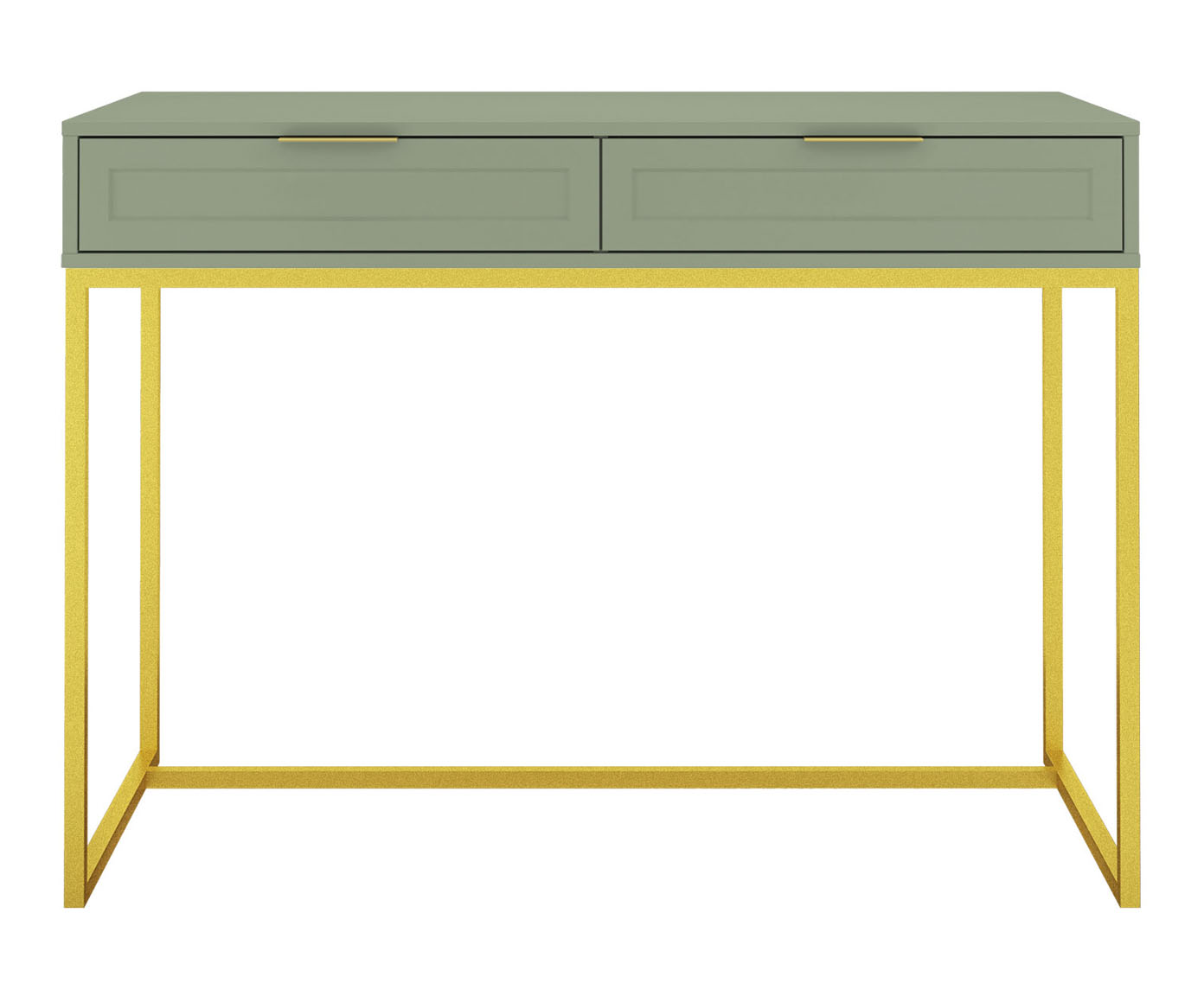 Escrivaninha Asine Verde Caru&aacute; e Dourado - image 0