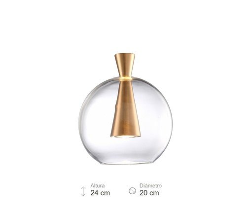 Pendente Greppi Transparente e Dourado image number 5