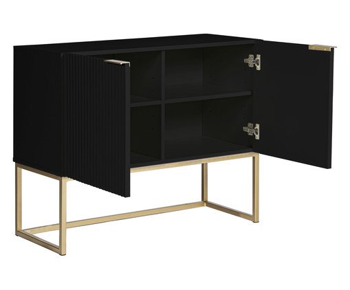 Buffet Ondulado 2 Portas Preto image number 3