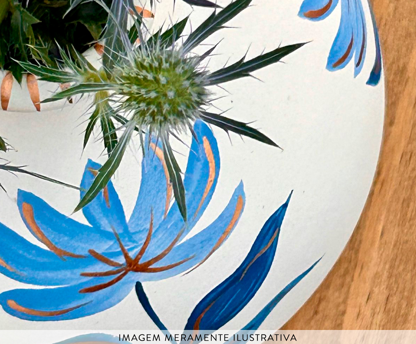 Vaso Peso Flowers Azul - image 1