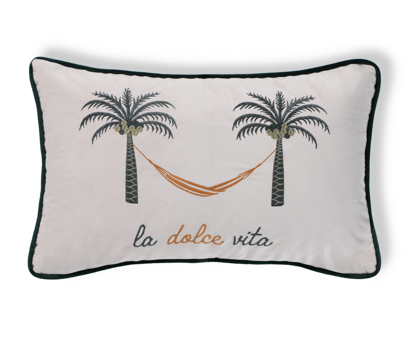 Capa de Almofada Bordada comCordon&ecirc; La Dolce Vita Off-White - image 0