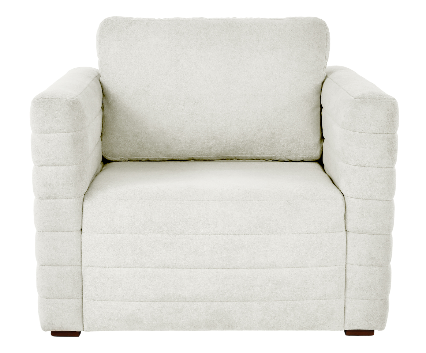 Poltrona Gom em Boucle aveludado - Branco image number 2