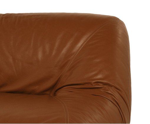 Sofa Lina Couro Caramelo M&eacute;dio image number 5