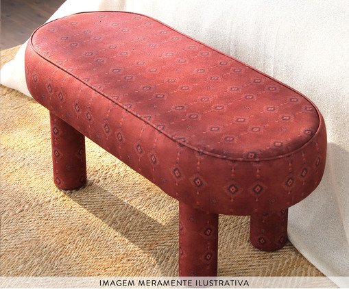 Puff Oval Bold Estampado Boho - image 1