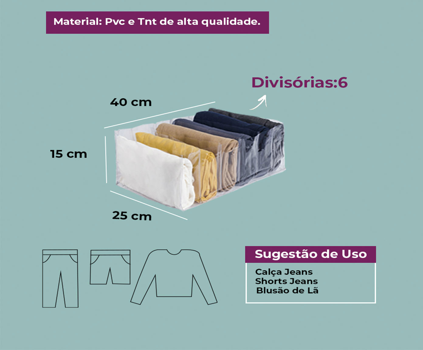 Organizador Colmeia Cristal Premium M1 Branco - image 1