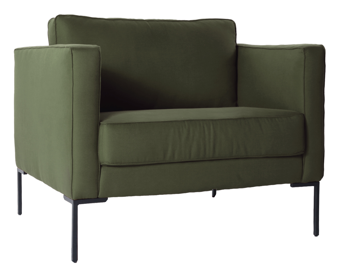 Poltrona Ettore em Tecido Verde image number 2
