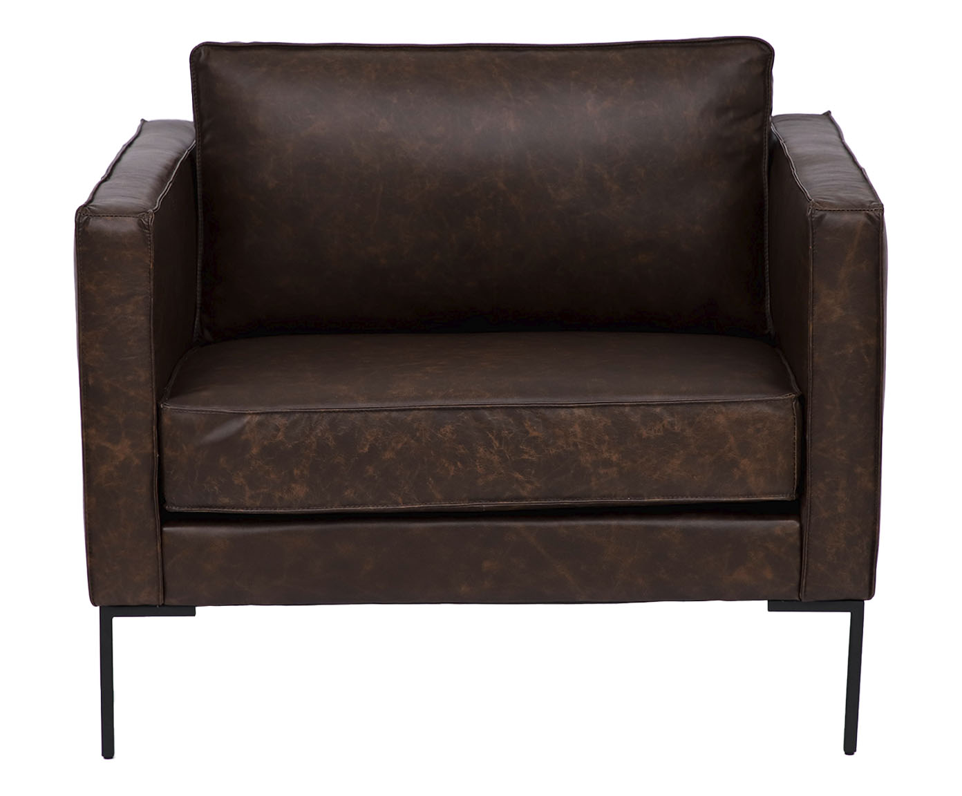 Poltrona em Couro Ettore - Tabaco - image 0