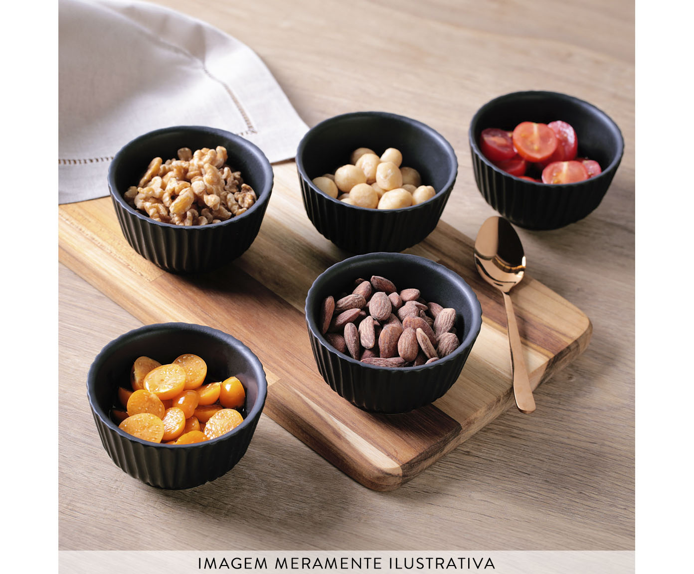 Jogo de Ramequins Linhas Preto Matte - image 1
