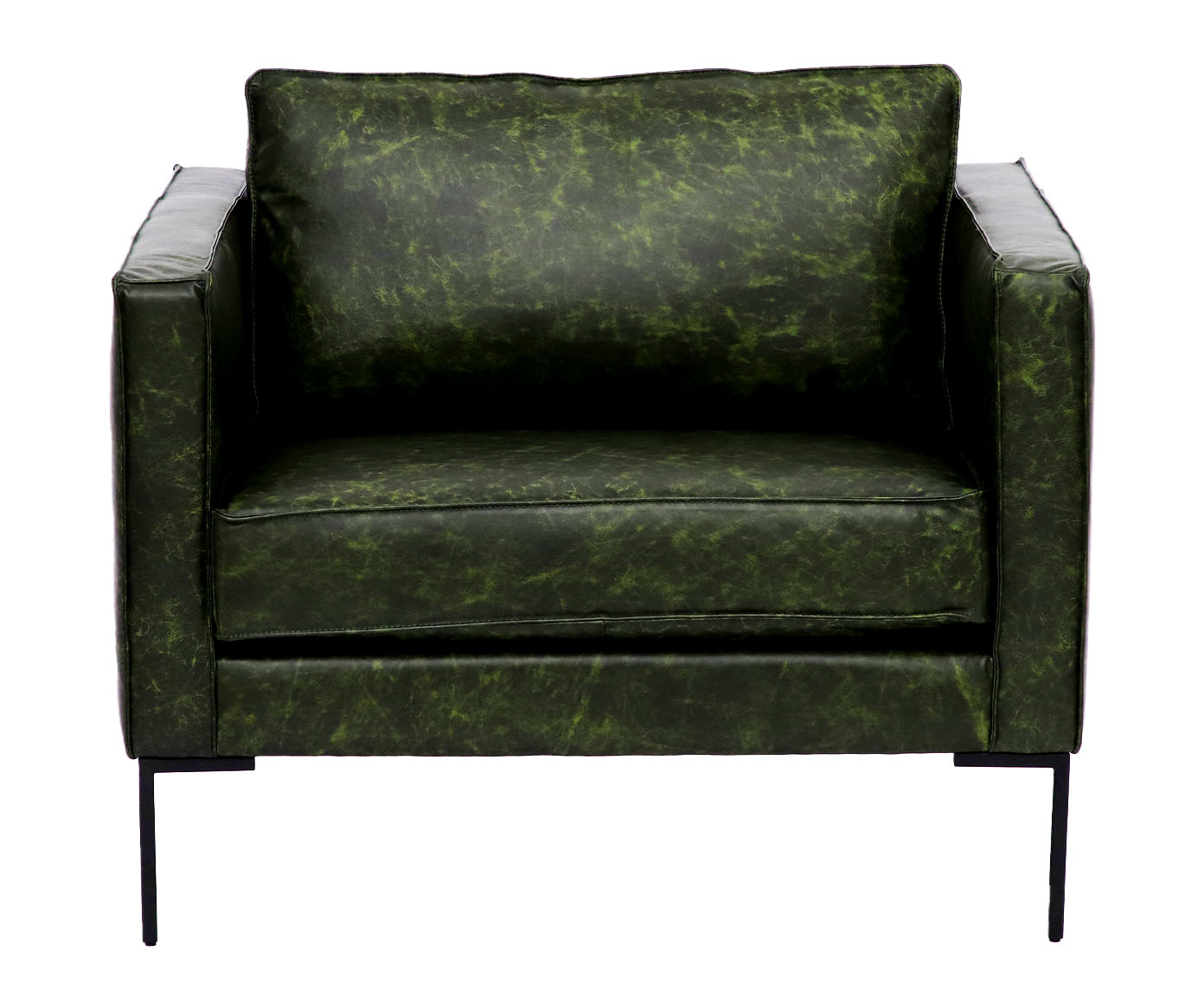 Poltrona em Couro Ettore - Verde - image 0