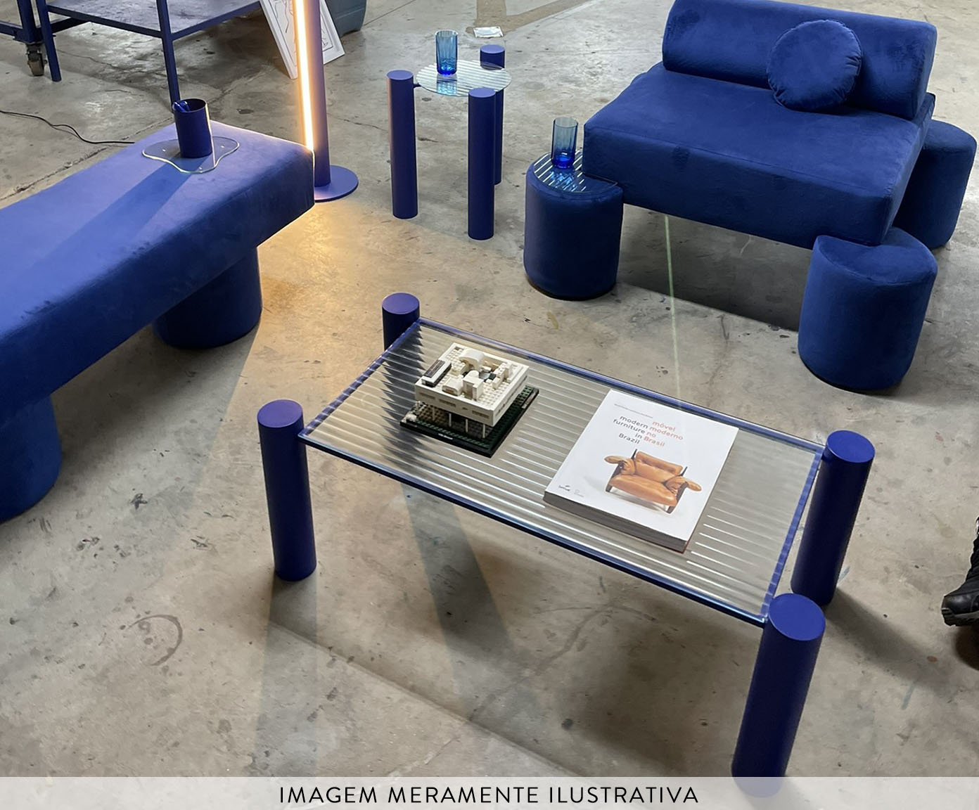 Mesa de Centro Tiago Azul image number 2