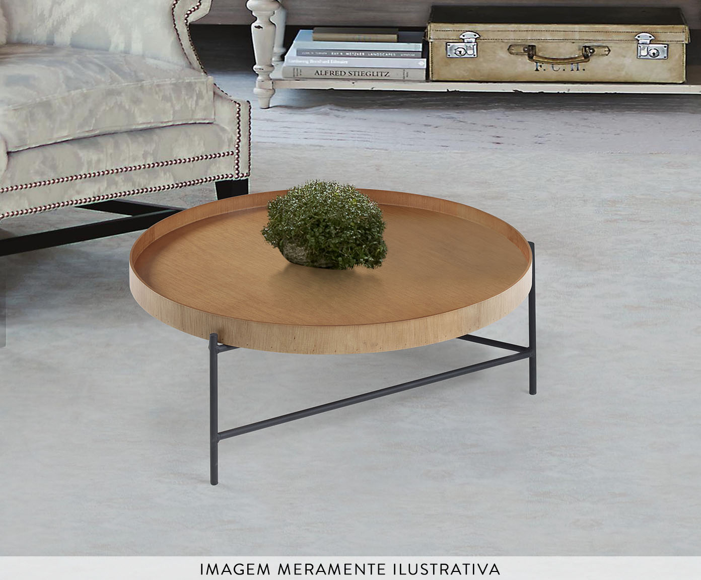 Mesa de Centro Debora Laminado com Base de Metal image number 4