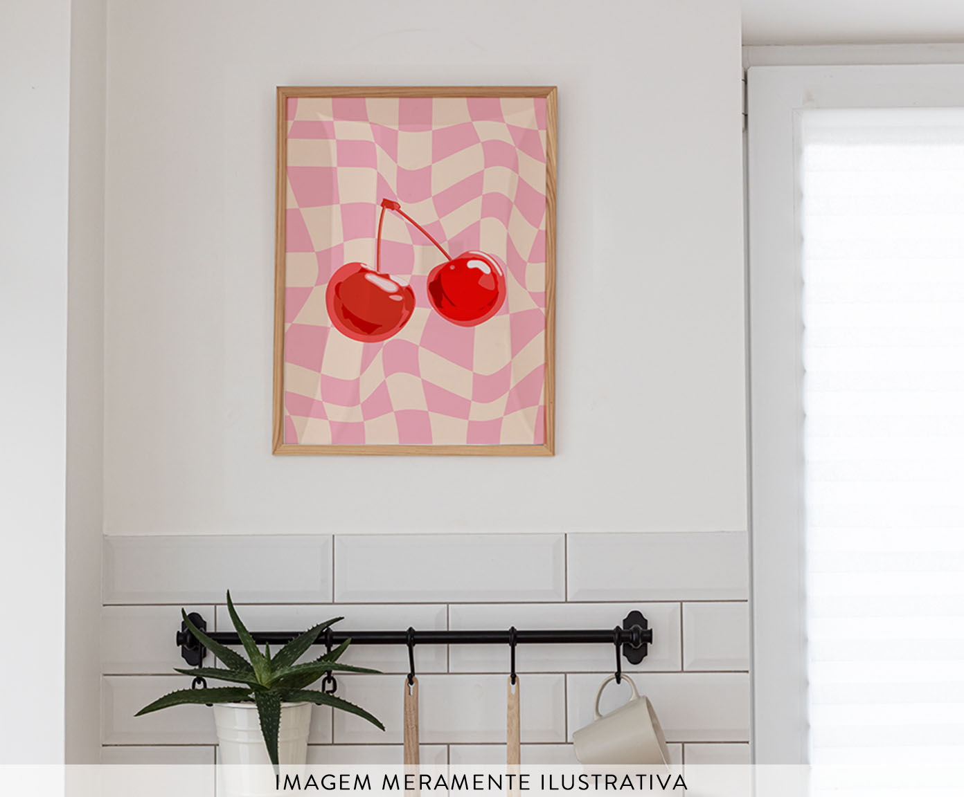 Quadro Cherry com Moldura em Madeira image number 2