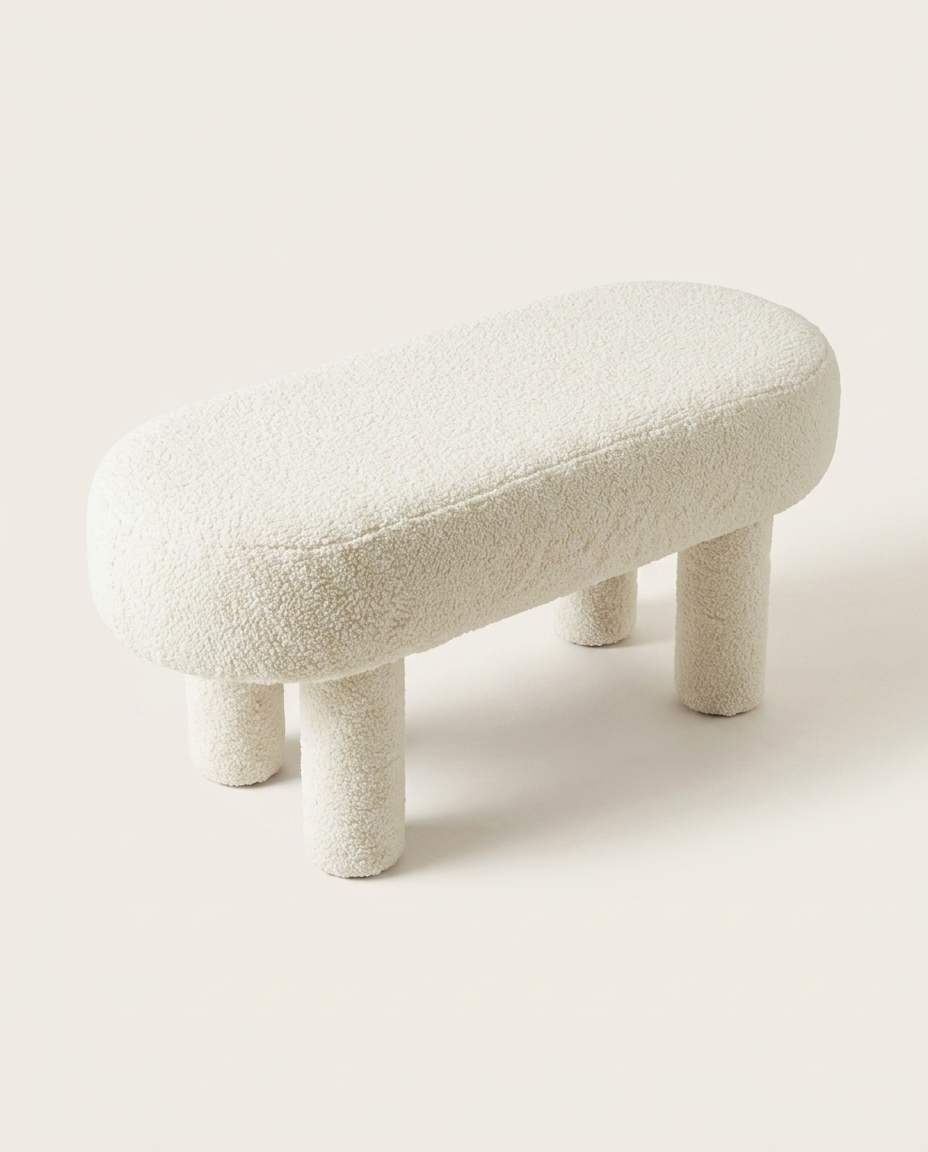 Puff Oval Bold em Boucle Off-White image number 3