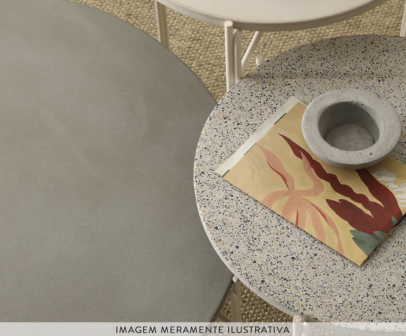 Mesa de Centro Fit Concreto Areia image number 8