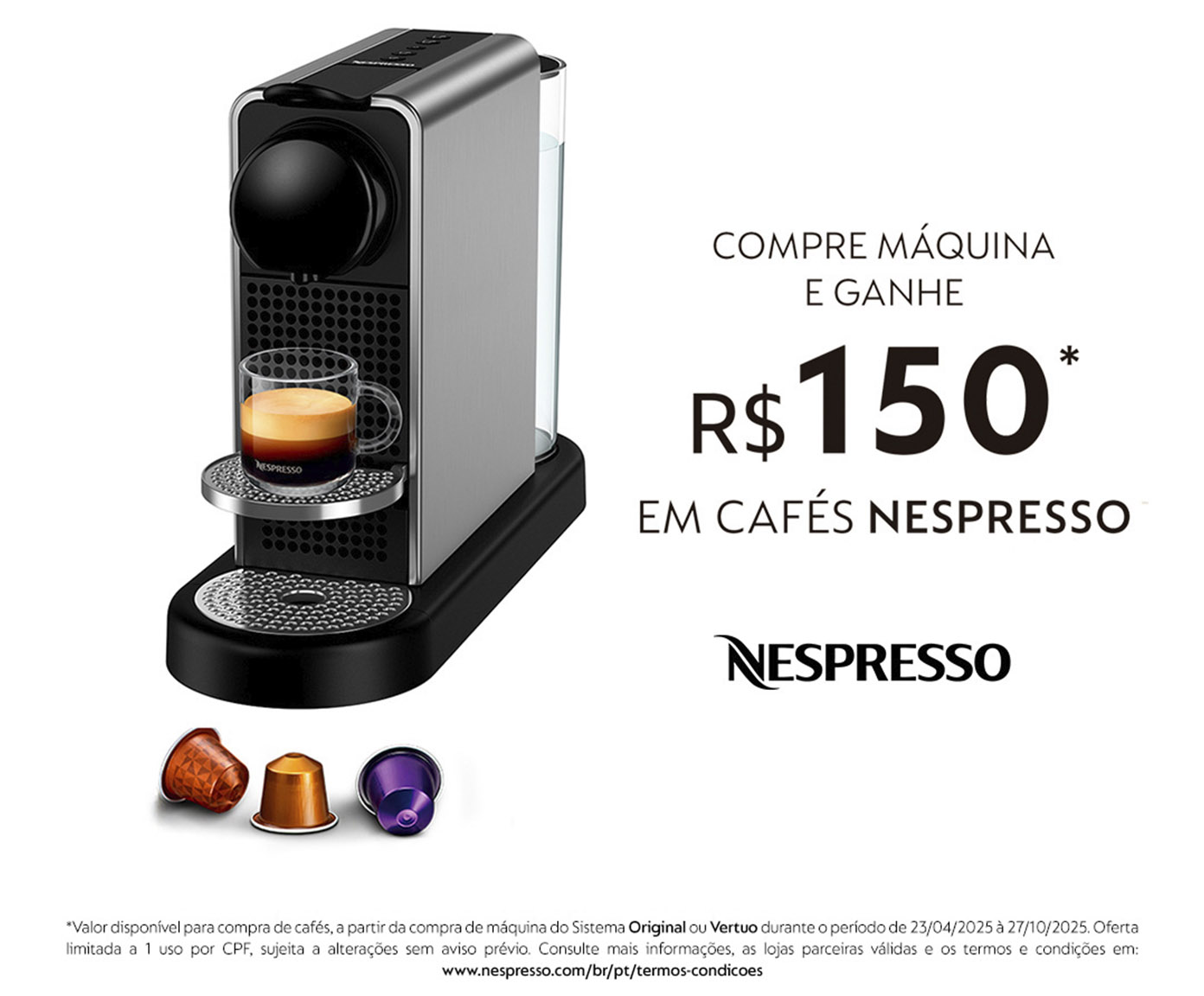 Cafeteira Nespresso Citiz Platinium Titanio - 110V image number 6