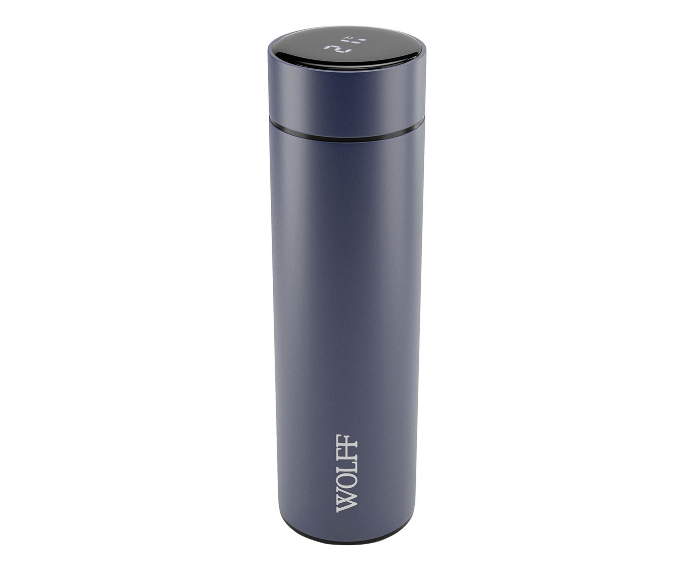 Garrafa T&eacute;rmica em Inox com Visor de Temperatura Wolff Azul - image 0