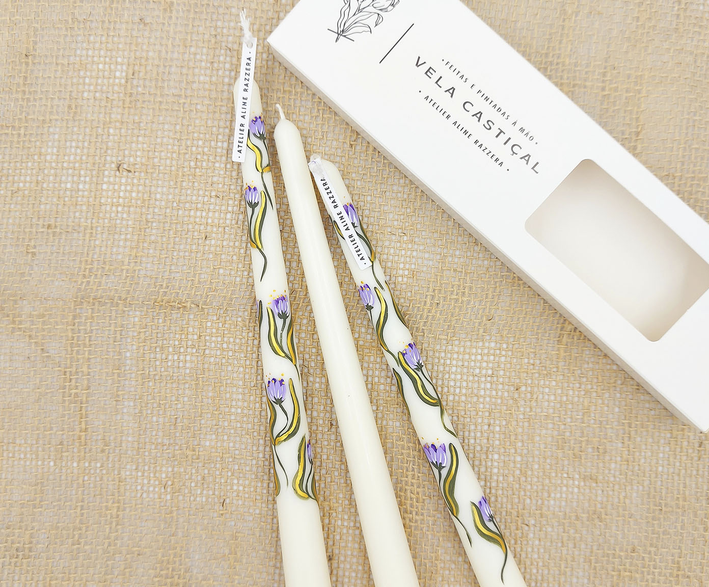 Velas para Casti&ccedil;al Tulipa Lilas - 3 pe&ccedil;as - image 1