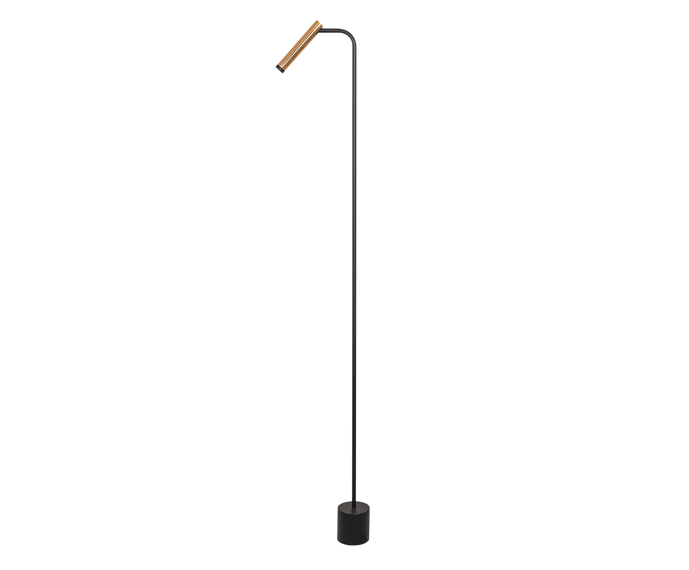 Lumin&aacute;ria de Ch&atilde;o Aguitoni Preto e Dourado - Bivolt - image 0