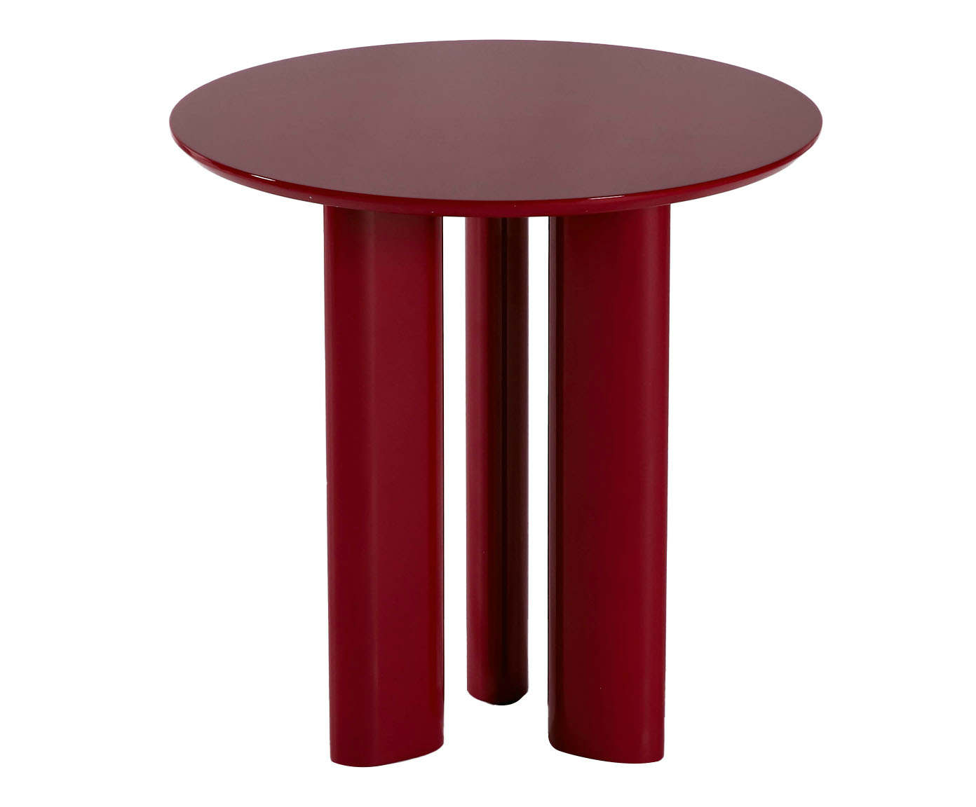 Mesa Lateral Redonda Brilho Vermelha - image 0