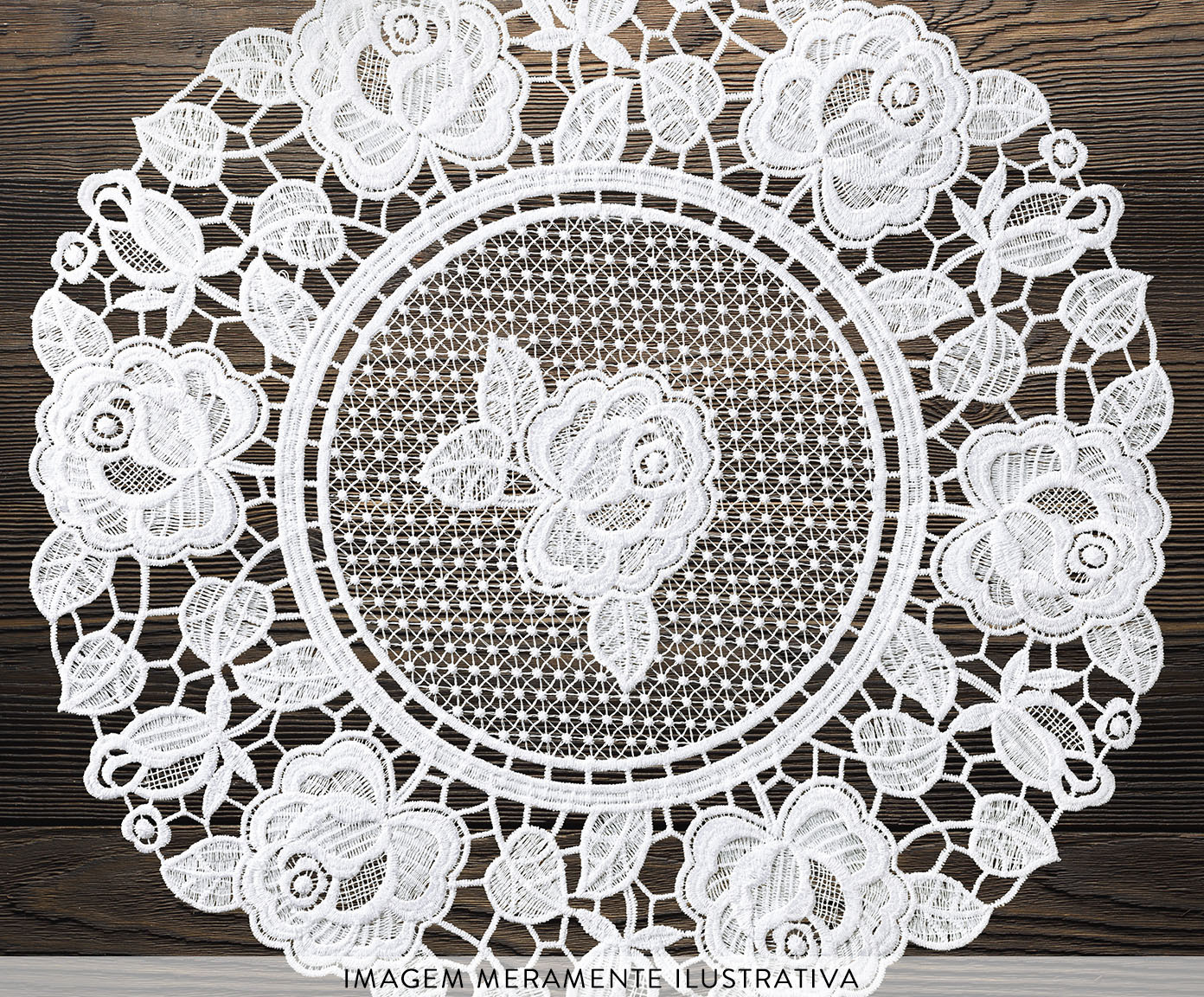 Lugar Americano Floral Branco - image 1