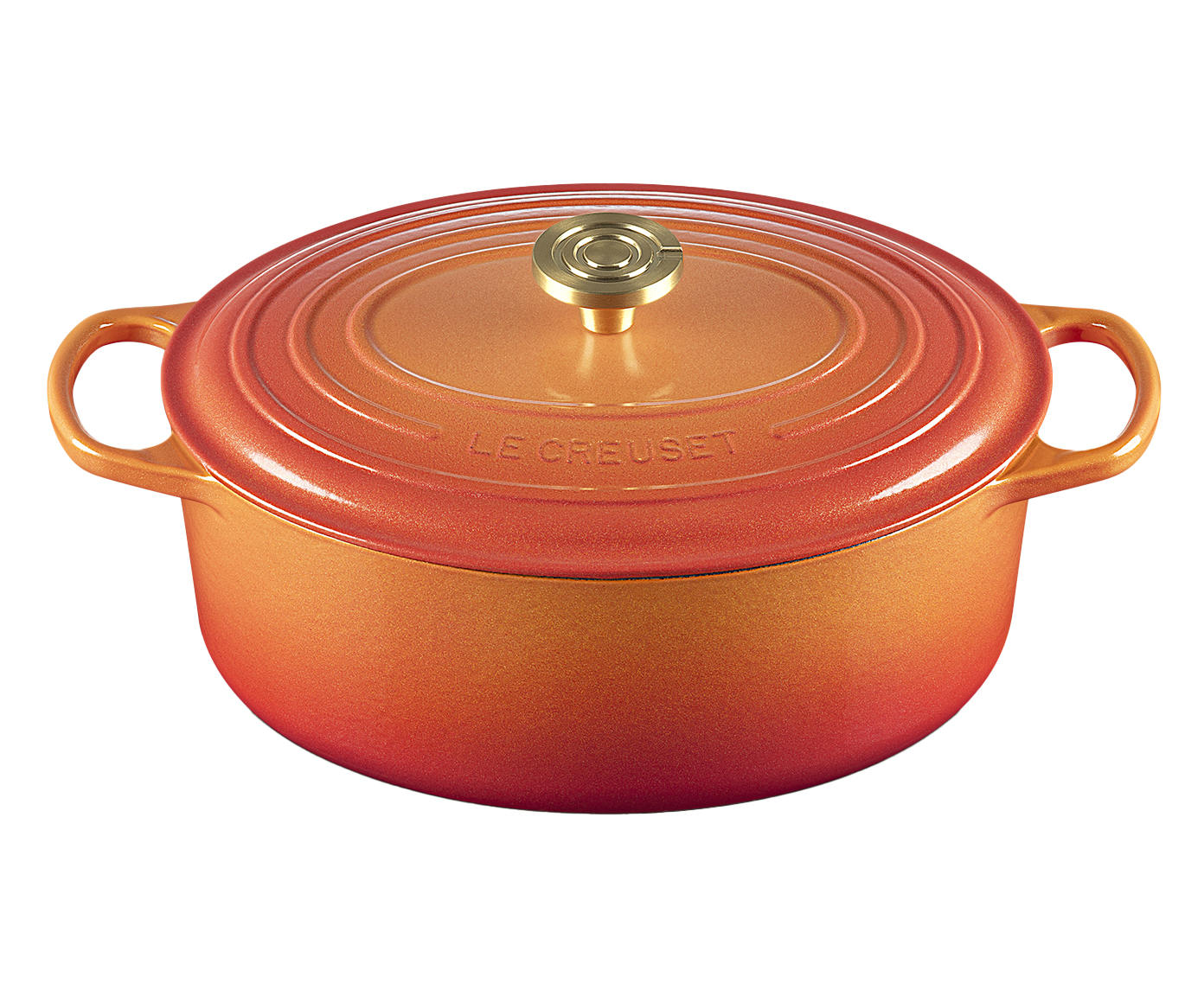 Panela Oval com Pegador Dourado Signature Flamme Dor&eacute;e - 31cm - image 0