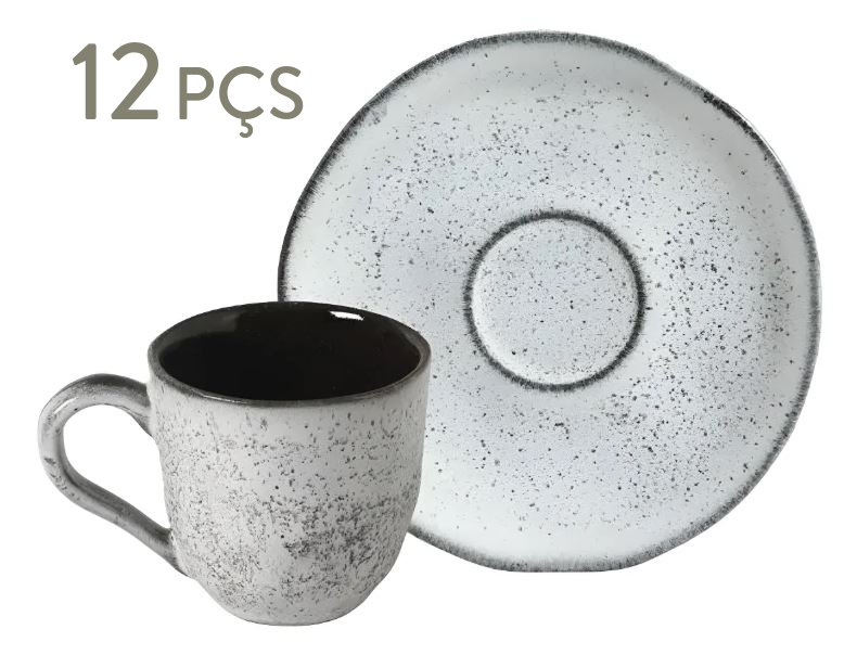 Jogo de X&iacute;caras para Caf&eacute; Org&acirc;nico Echo Branco - image 0