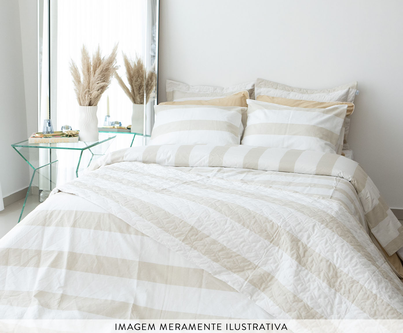 Capa Duvet Tous Les Jours Estampado Listra Offwhite - image 1
