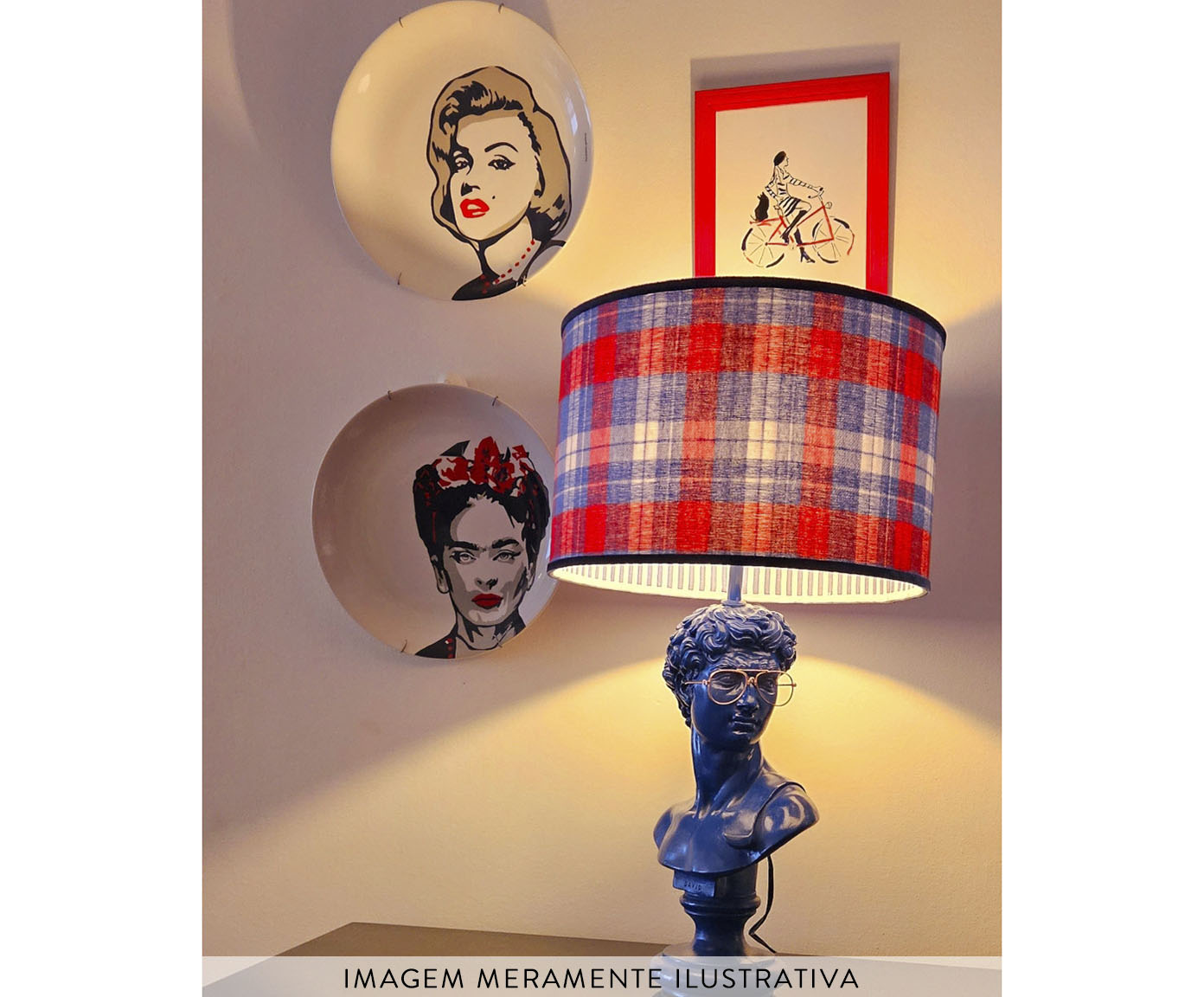 Prato de Porcelana Marilyn Red&Blue Classic image number 2