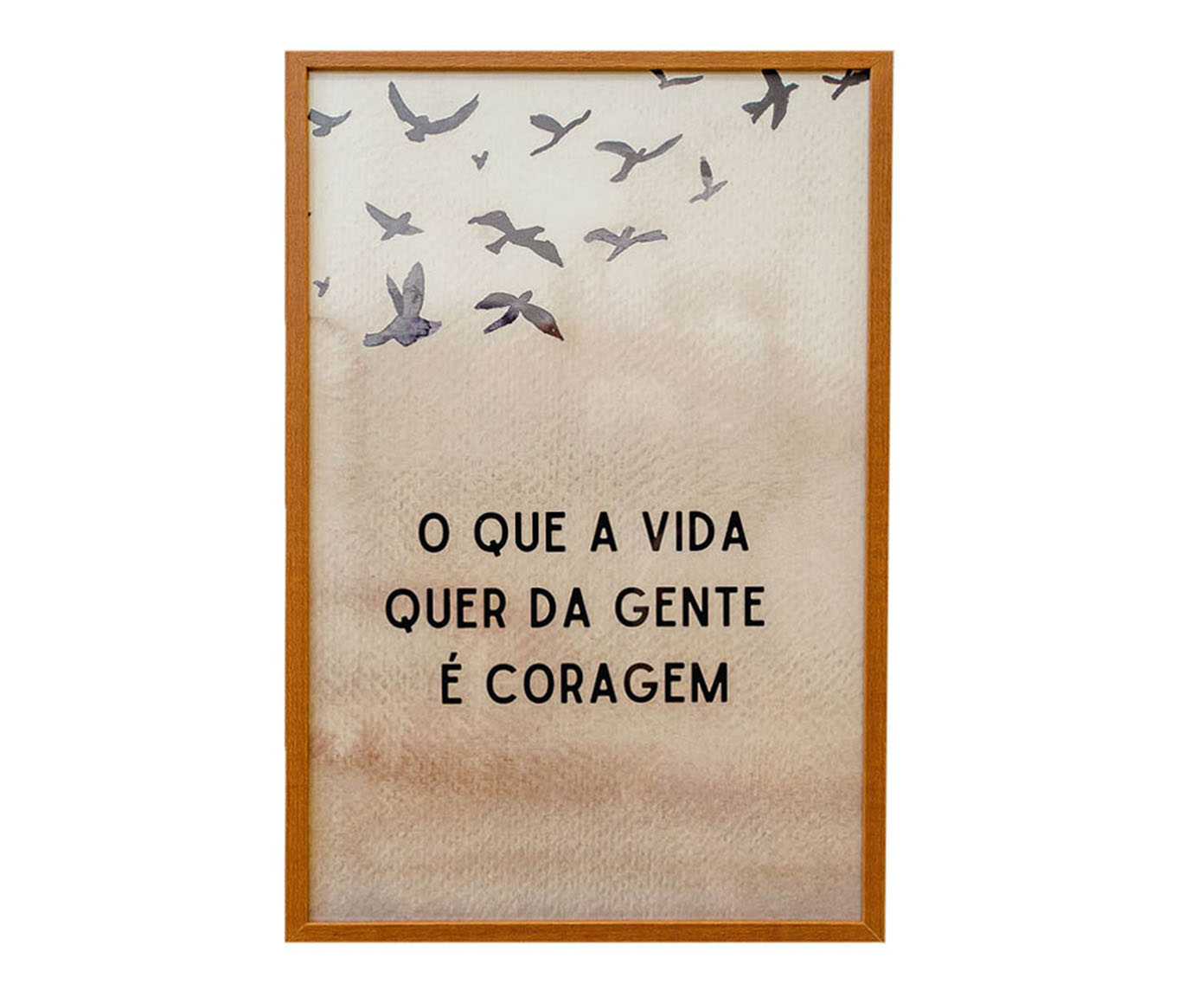 Quadro Coragem Preto e Bege - image 0