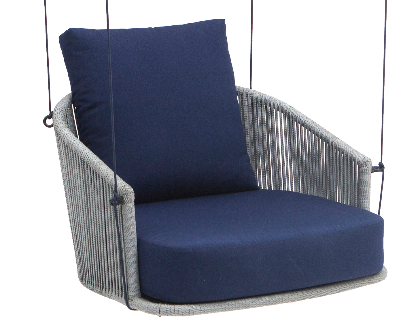 Poltrona de Balan&ccedil;o Paragua&ccedil;u Natural e Azul - image 0