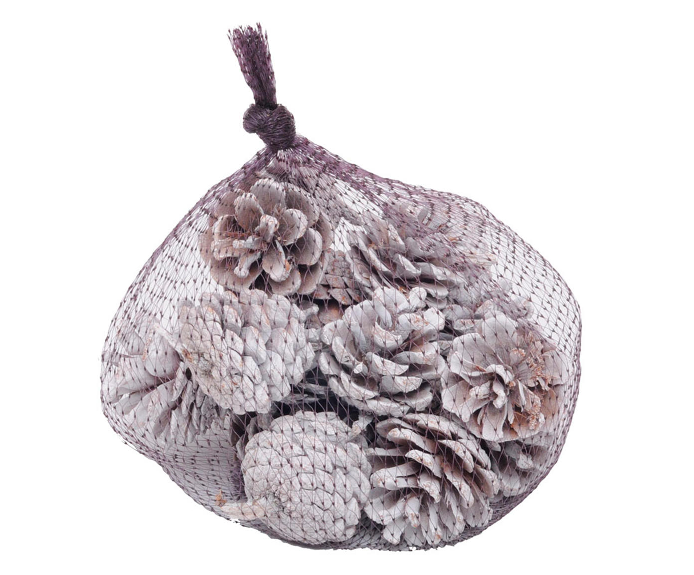 Saquinho com Pinhas Decorativas Brancas - image 0