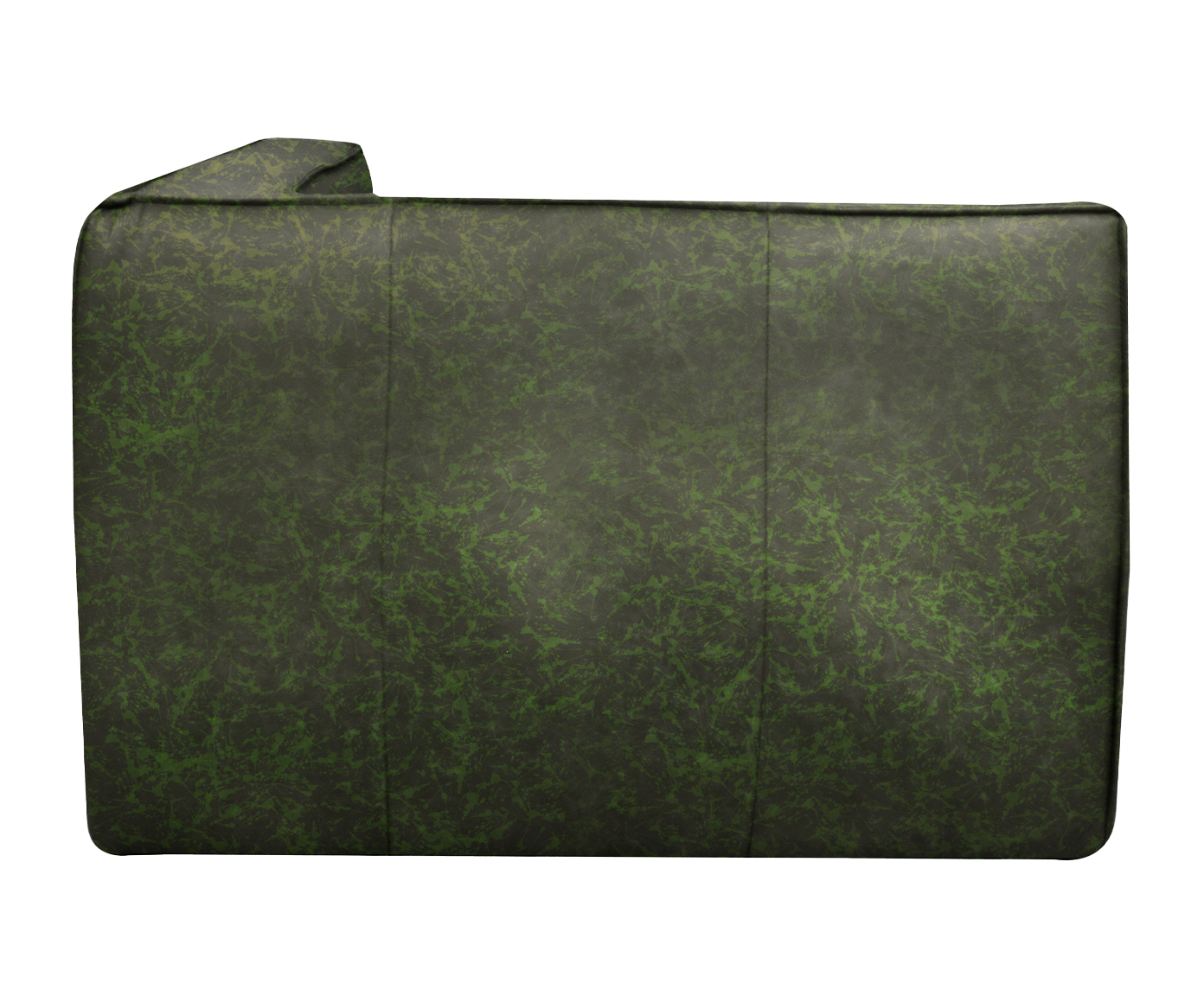 Sof&aacute; M&oacute;dulo Chaise Direito Mensa em Couro Verde image number 4
