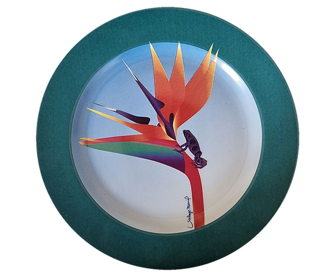 Prato de Porcelana Strelitzia Flecha Azul - image 0