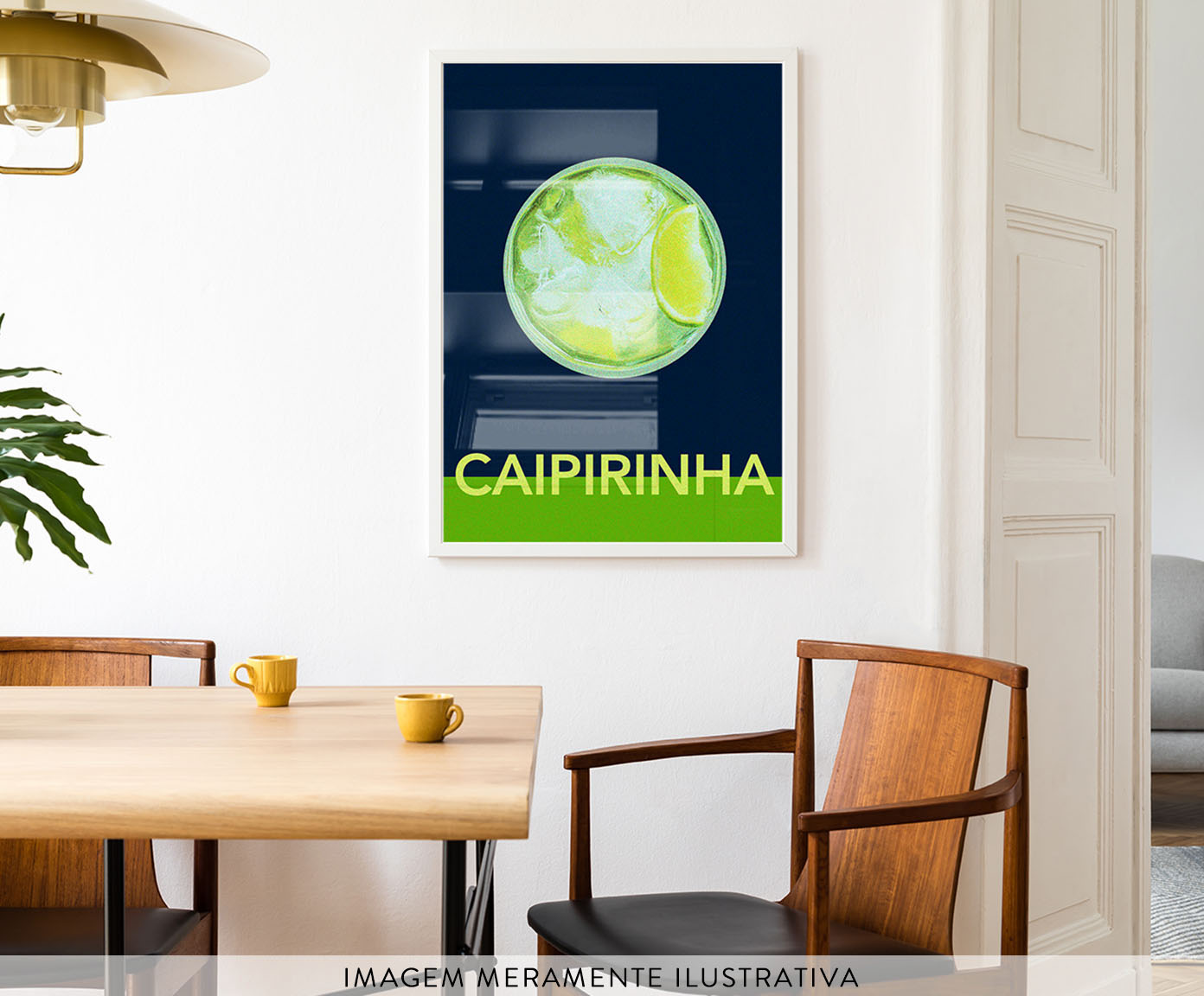 Quadro Caipirinha com Moldura Branca - image 1