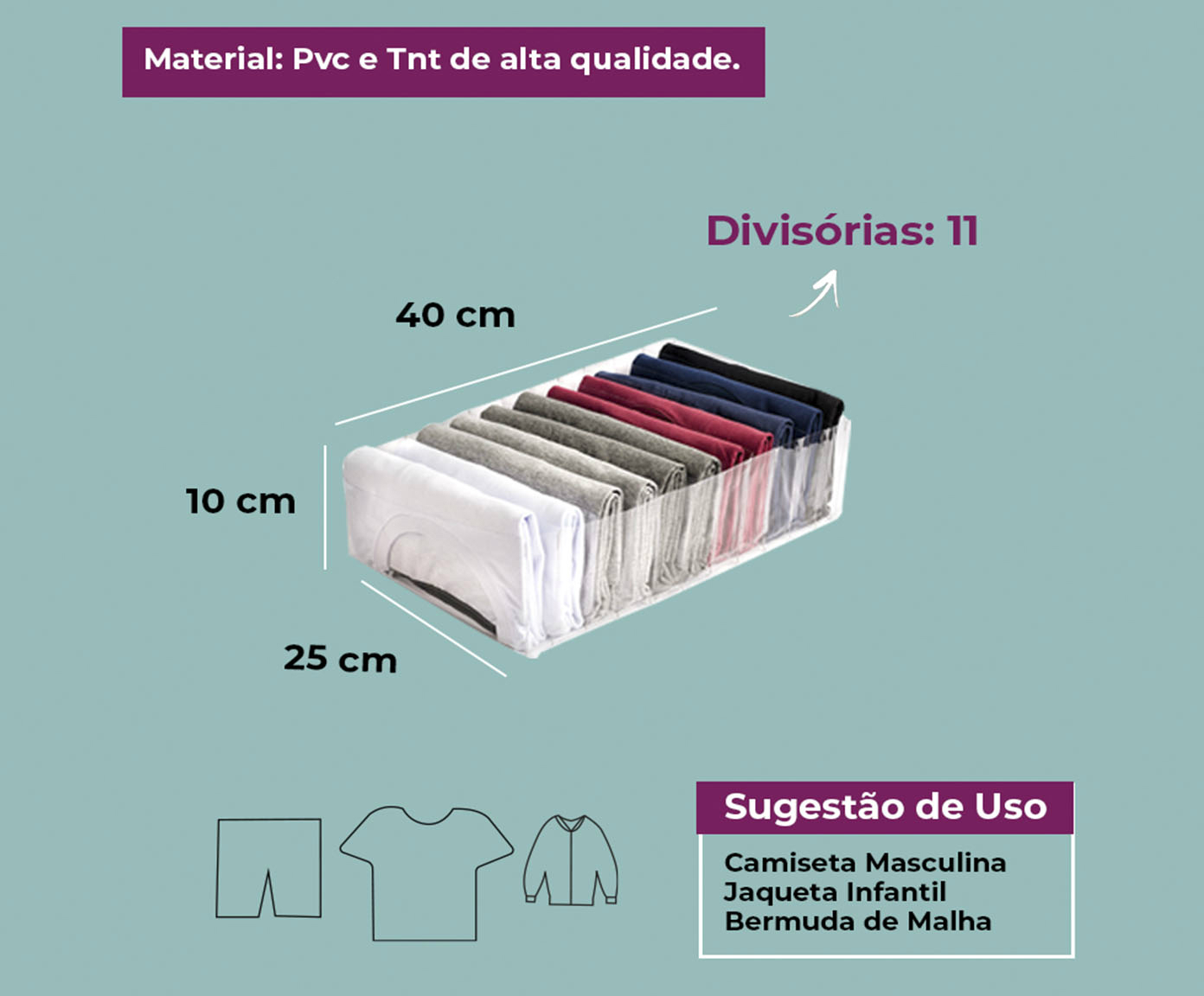 Organizador Colmeia Cristal Premium G - image 1