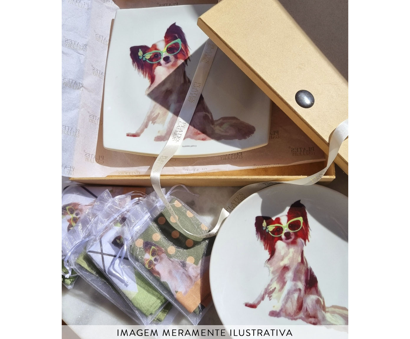 Prato de Porcelana Juju And Butterfly image number 4