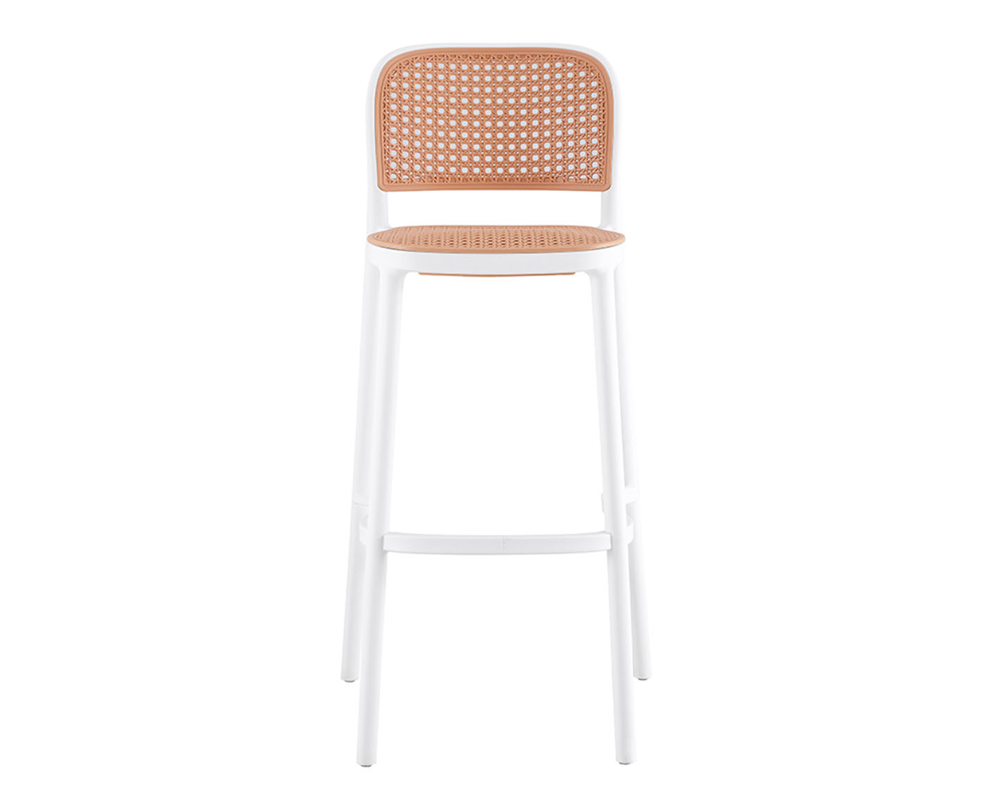 Banqueta Lia com Encosto Branca - image 1