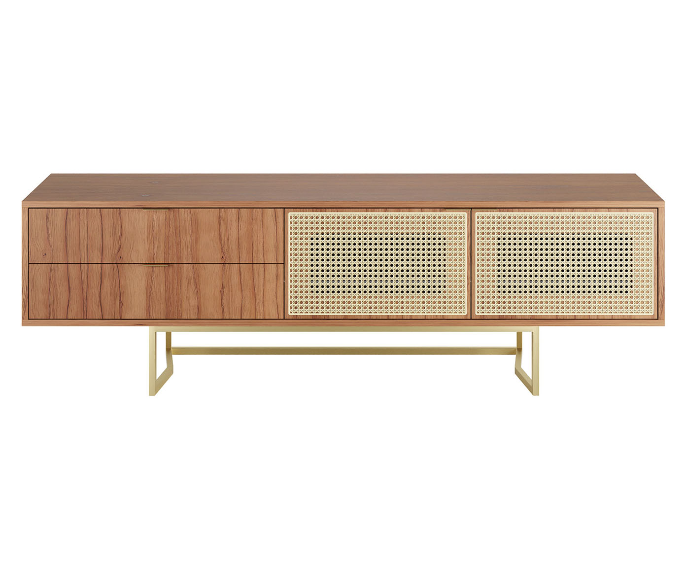Rack Sevilha Castanho e Dourado - 180 cm - image 0