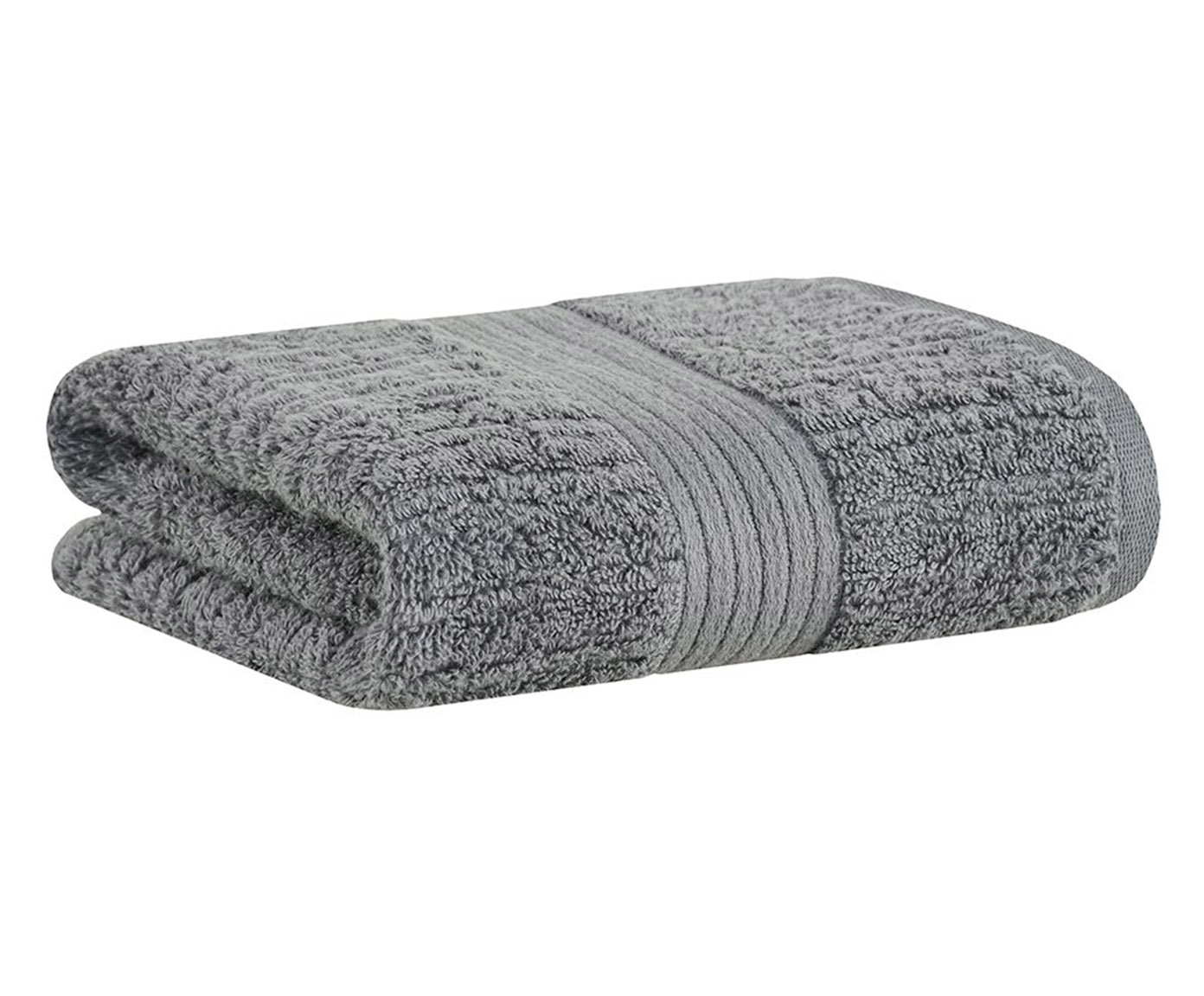 Jogo de Toalhas Fio Penteado Canelado Banho Cinza Escuro image number 2