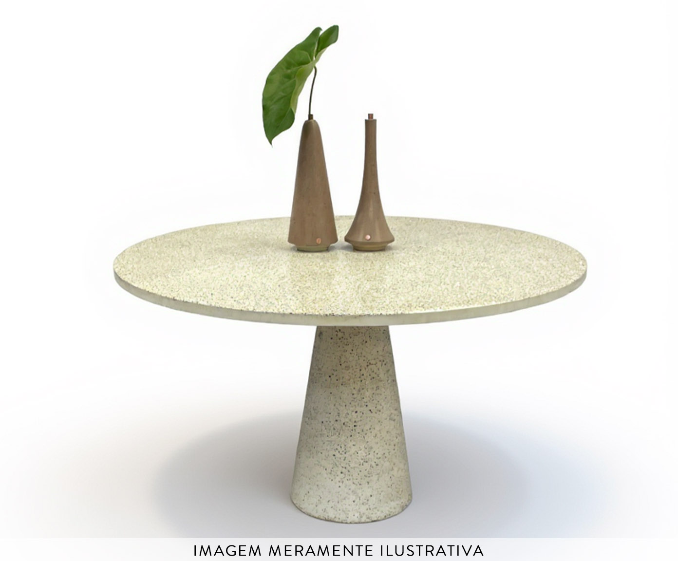 Mesa de Jantar com Tampo C&iacute;rculo Granilite Ouro - image 1