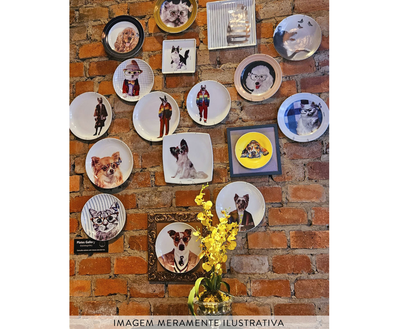 Prato em Porcelana Boston Terrier Fashion image number 2