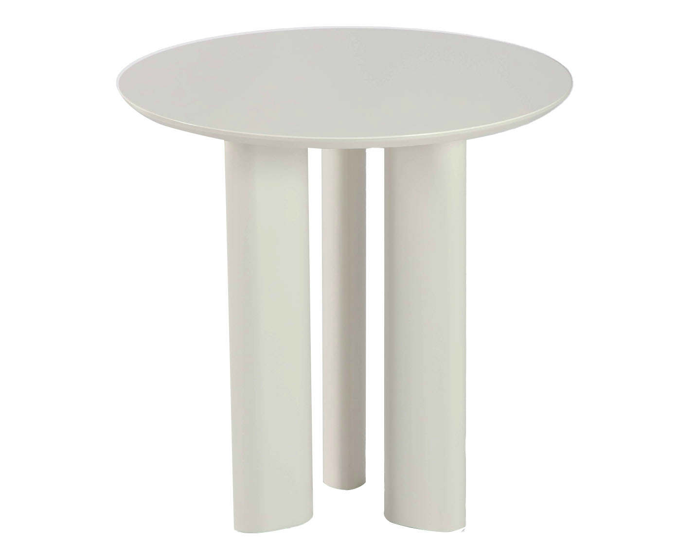 Mesa Lateral Redonda Brilho Off-White - image 0