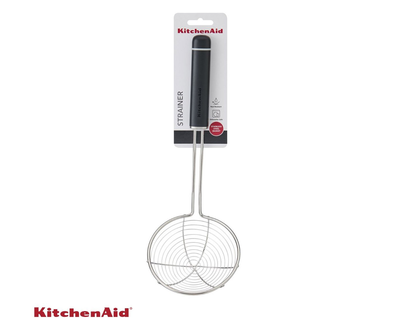 Escumadeira para Fritura em A&ccedil;o Inox Kitchenaid Preta image number 6